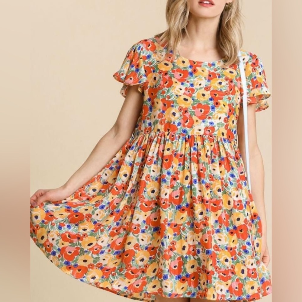 Umgee Poppy Babydoll dress size large & X-Large